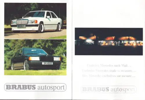 Mercedes-Benz Brabus Programm-Mappe ca. 1984