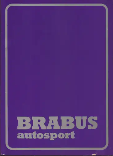 Mercedes-Benz Brabus Programm-Mappe ca. 1984