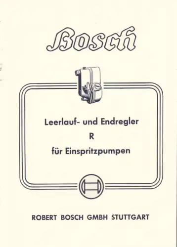Bosch Leerlauf- und Endregler R für Einspritzpumpen 3.1955