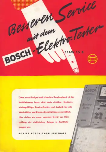 Bosch Elektrotester Prospekt 11.1954