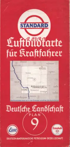 Standard Luftbildkarte Plan 9 Frankfurt/M. 1930er Jahre