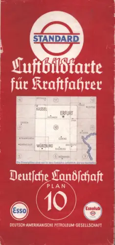 Standard Luftbildkarte Plan 10 Erfurt 1930er Jahre