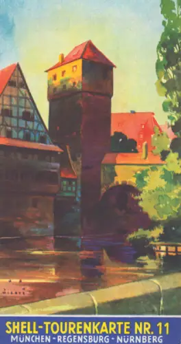 Shell Tourenkarte 11 1930er Jahre