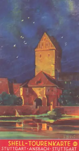 Shell Tourenkarte 25 1930er Jahre