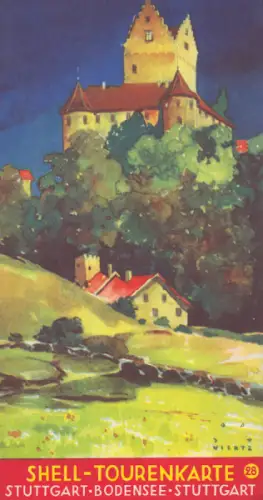 Shell Tourenkarte 28 1930er Jahre