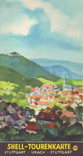 Shell Tourenkarte 110 1930er Jahre