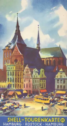 Shell Tourenkarte 22 1930er Jahre