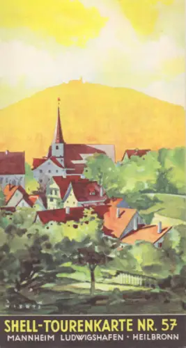 Shell Tourenkarte 57 1930er Jahre