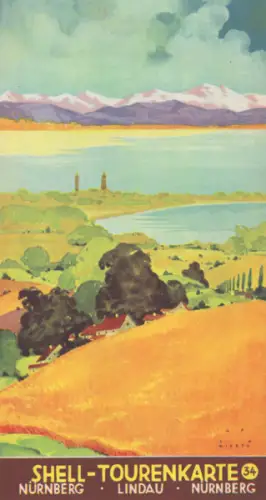 Shell Tourenkarte 34 1930er Jahre