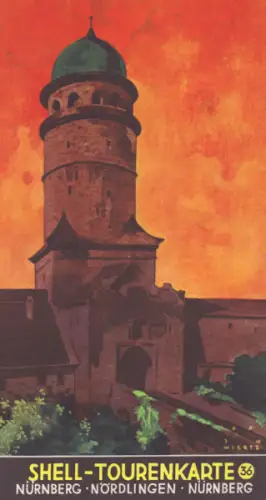 Shell Tourenkarte 36 1930er Jahre