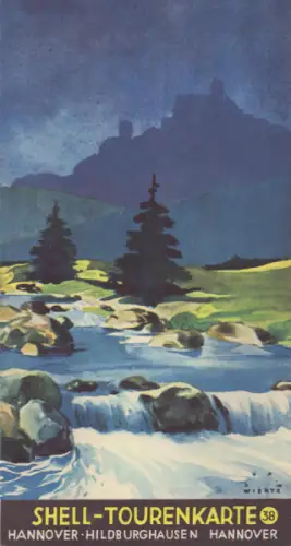 Shell Tourenkarte 38 1930er Jahre