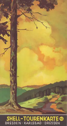 Shell Tourenkarte 45 1930er Jahre