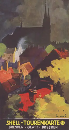 Shell Tourenkarte 46 1930er Jahre