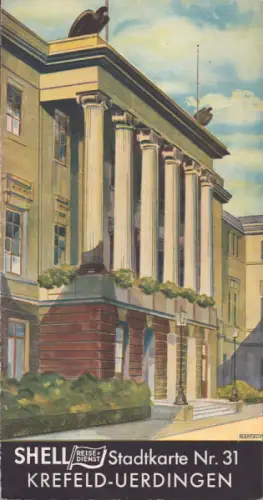 Shell Stadtkarte Nr. 31 Krefeld-Uerdingen 1930er Jahre