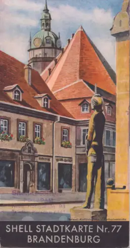 Shell Stadtkarte Nr. 77 Brandenburg 1930er Jahre