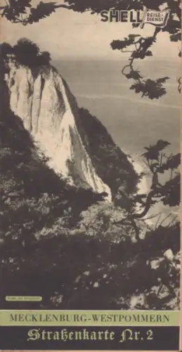 Shell Straßenkarte 2 Mecklenburg-Vorpommern 1930er Jahre