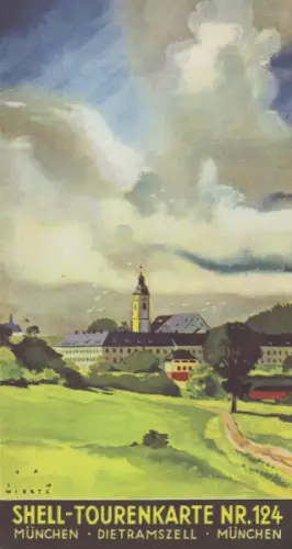 Shell Tourenkarte 124 1930er Jahre