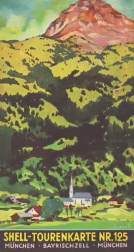 Shell Tourenkarte 125 1930er Jahre