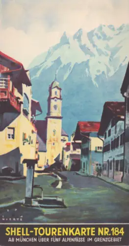 Shell Tourenkarte 184 1930er Jahre