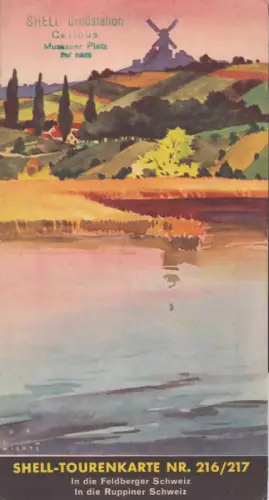 Shell Tourenkarte 216/217 1930er Jahre