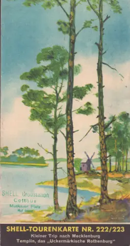 Shell Tourenkarte 222/223 1930er Jahre