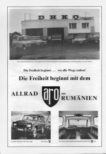 ARO Allrad Prospekt 1980er Jahre