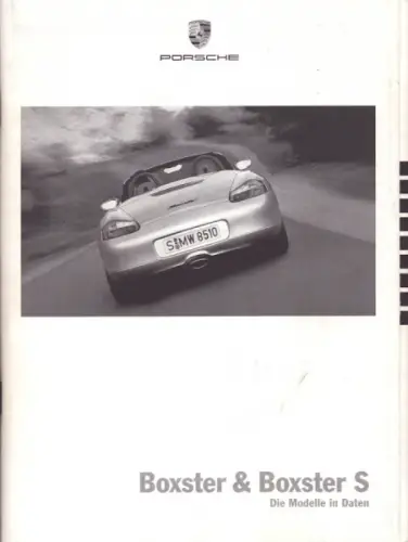 Porsche Boxster Typ 986 Daten-Prospekt 8.2000
