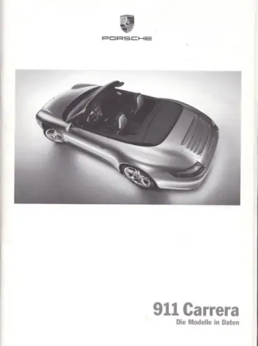 Porsche 911 Carrera Typ 997 Daten-Prospekt 5.2005