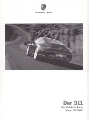 Porsche 911 Typ 997.2 Daten-Prospekt 5.2010
