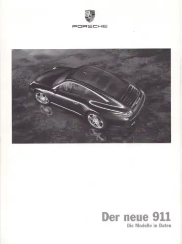 Porsche 911 Typ 997.2 Daten-Prospekt 8.2008