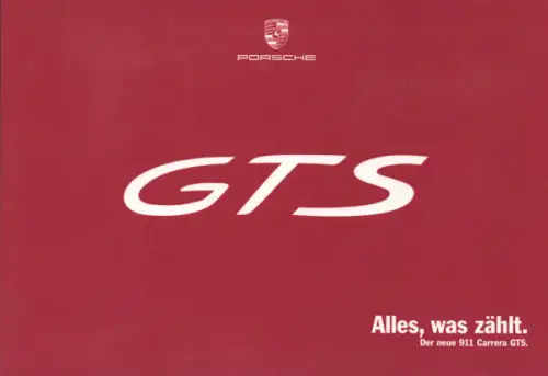 Porsche 911 Carrera GTS Typ 991 Prospekt 9.2014
