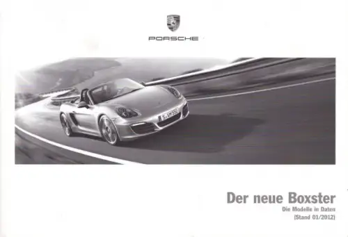 Porsche Boxster Typ 981 Daten-Prospekt 1.2012