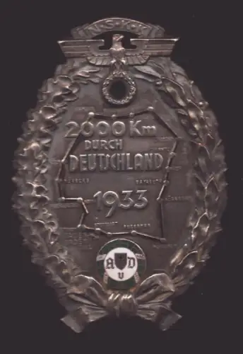 Plakette 2000 km durch Deutschland 1933