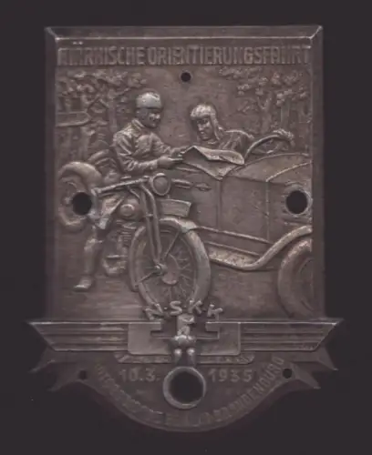 Plakette Märkische Orientierungsfahrt 10.3.1935