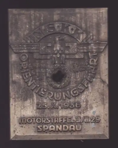 Plakette NSKK Orientierungsfahrt 25.10.1936