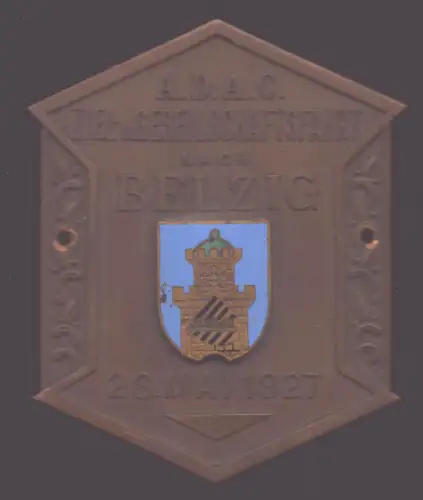 Plakette ADAC Zielfahrt nach Belzig 26.5.1927