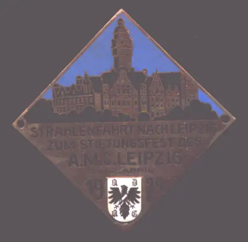 Plakette ADAC Strahlenfahrt nach Leipzig 2.4.1929