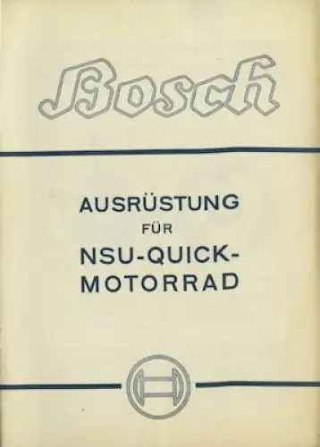 Bosch Ausrüstung für NSU Quick 7.1937