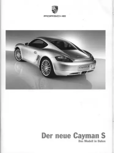 Porsche Cayman S Typ 987c Daten-Prospekt 6.2005