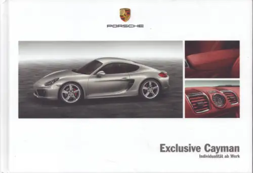 Porsche Cayman Exclusive Typ 981c Prospekt 11.2012