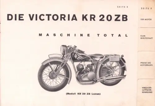 Victoria KR 20 ZB Bedienungsanleitung 1935