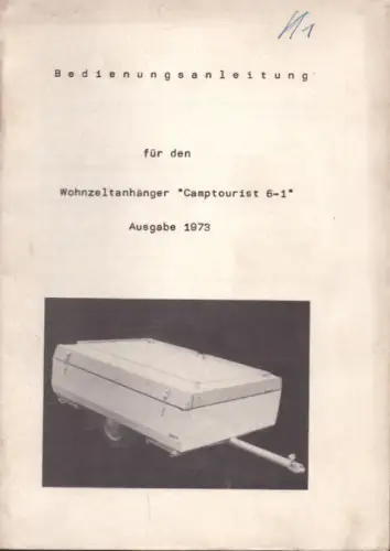 IFA Camptourist 6-1 Bedienungsanleitung 1973