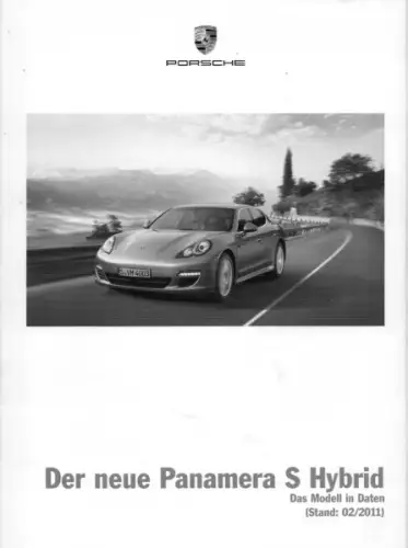 Porsche Panamera S Hybrid Typ 970 Prospekt 11.2010