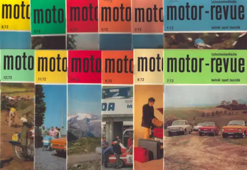 Tschechoslowakische Motor-Revue 1972 Hefte 1-12