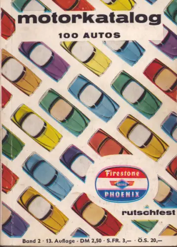 Motorkatalog 100 Autos Band 2 1961
