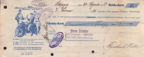 Zschopauer Motorradwerke J.S.Rasmussen (DKW) Wechsel 1929