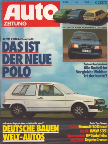 Auto Zeitung 1980 Heft 7