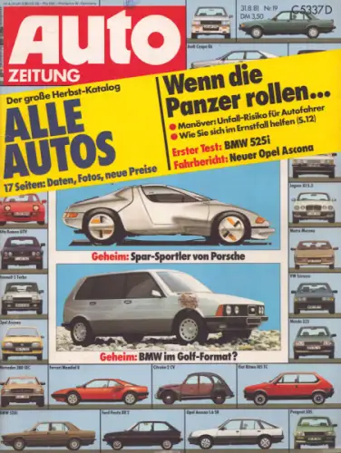 Auto Zeitung 1981 Heft 19