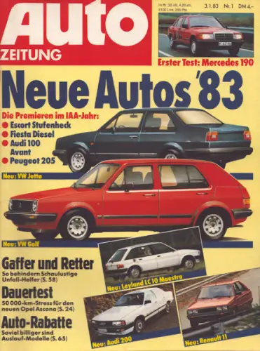 Auto Zeitung 1983 Heft 1
