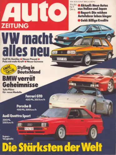 Auto Zeitung 1984 Heft 9